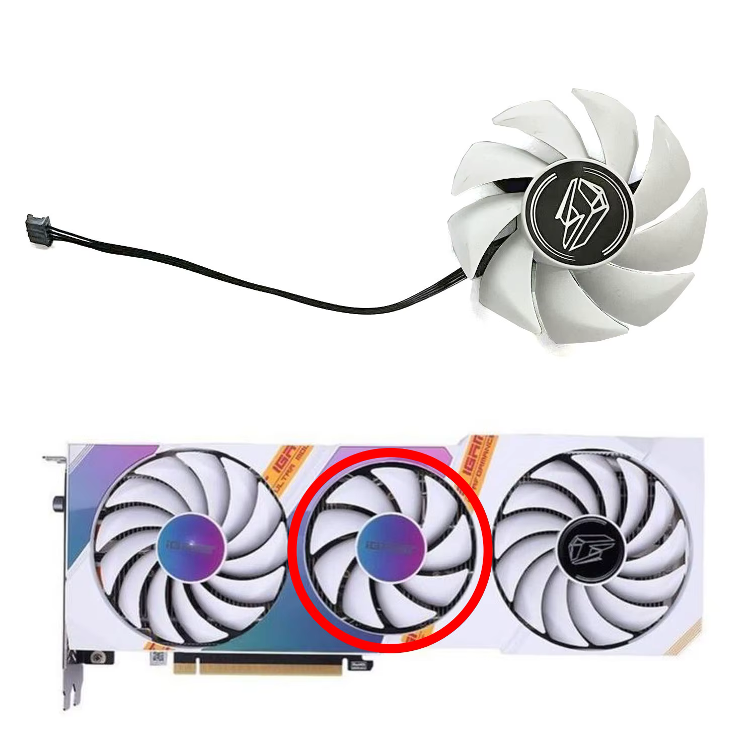Nouveau ventilateur de GPU 4 broches compatible avec les cartes graphiques Colorful Geforce Rtx3060