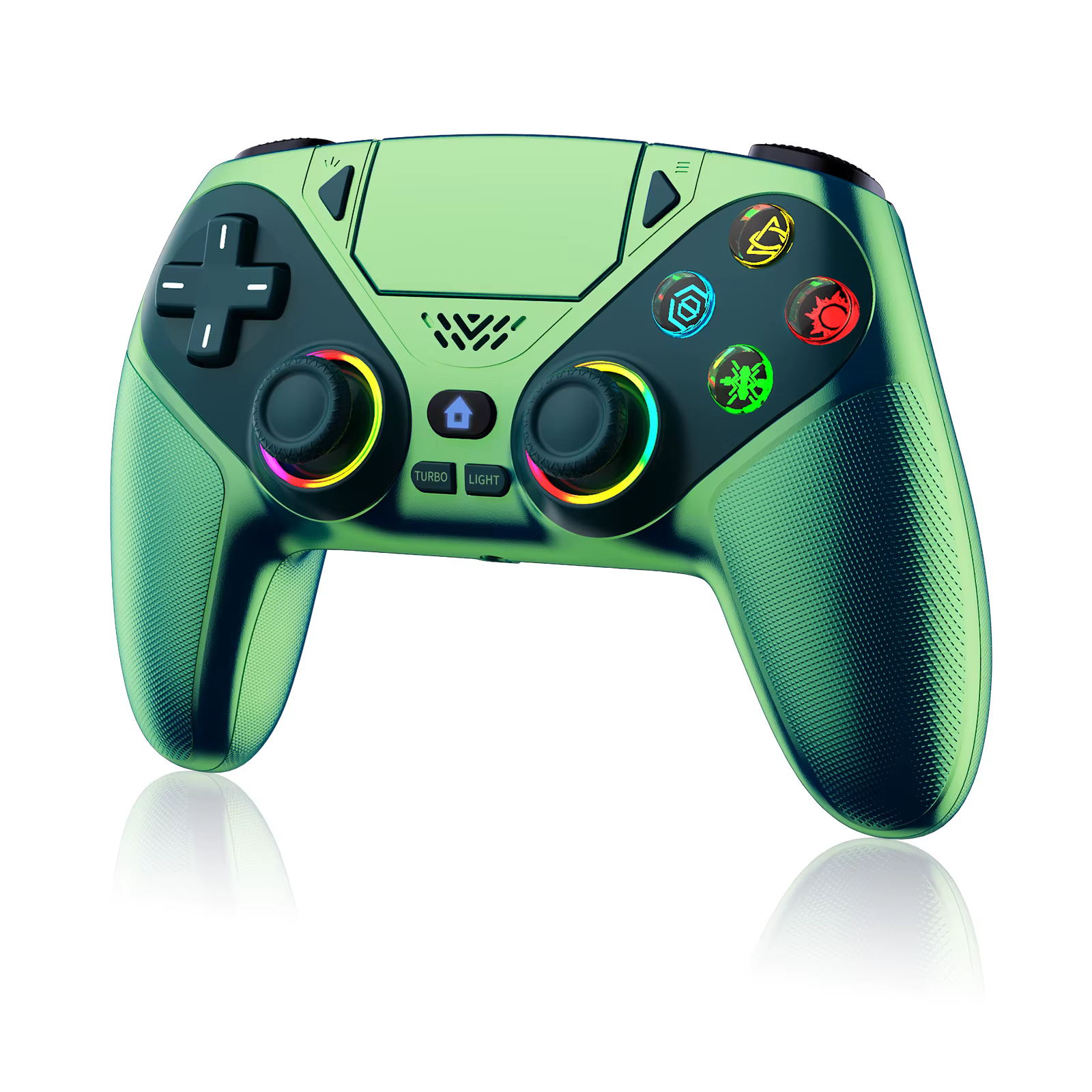Manette de jeu RGB pour Playstation 5/PS5 Pro/Slim/PC, contrôleur sans fil PS5, double vibration, fo
