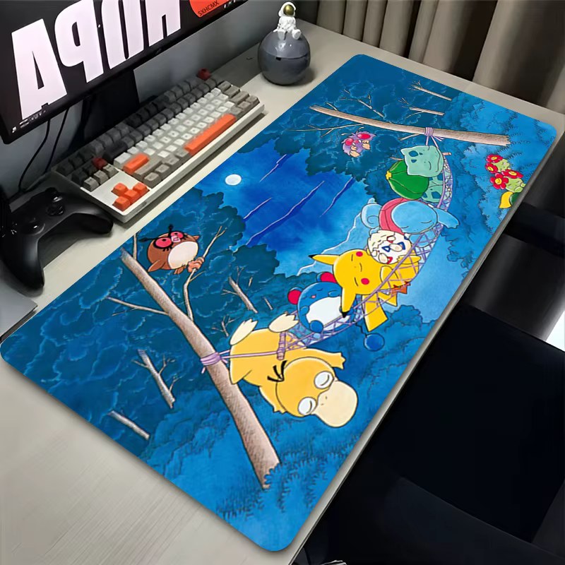 Tapis de souris XXL Pikachu pour Gamer, accessoires PC Gaming, tapis de clavier, tapis de souris de