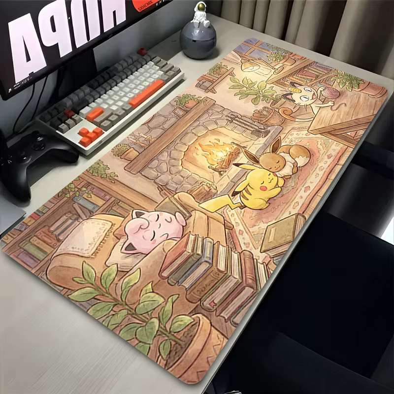 Tapis de souris XXL Pikachu pour Gamer, accessoires PC Gaming, tapis de clavier, tapis de souris de