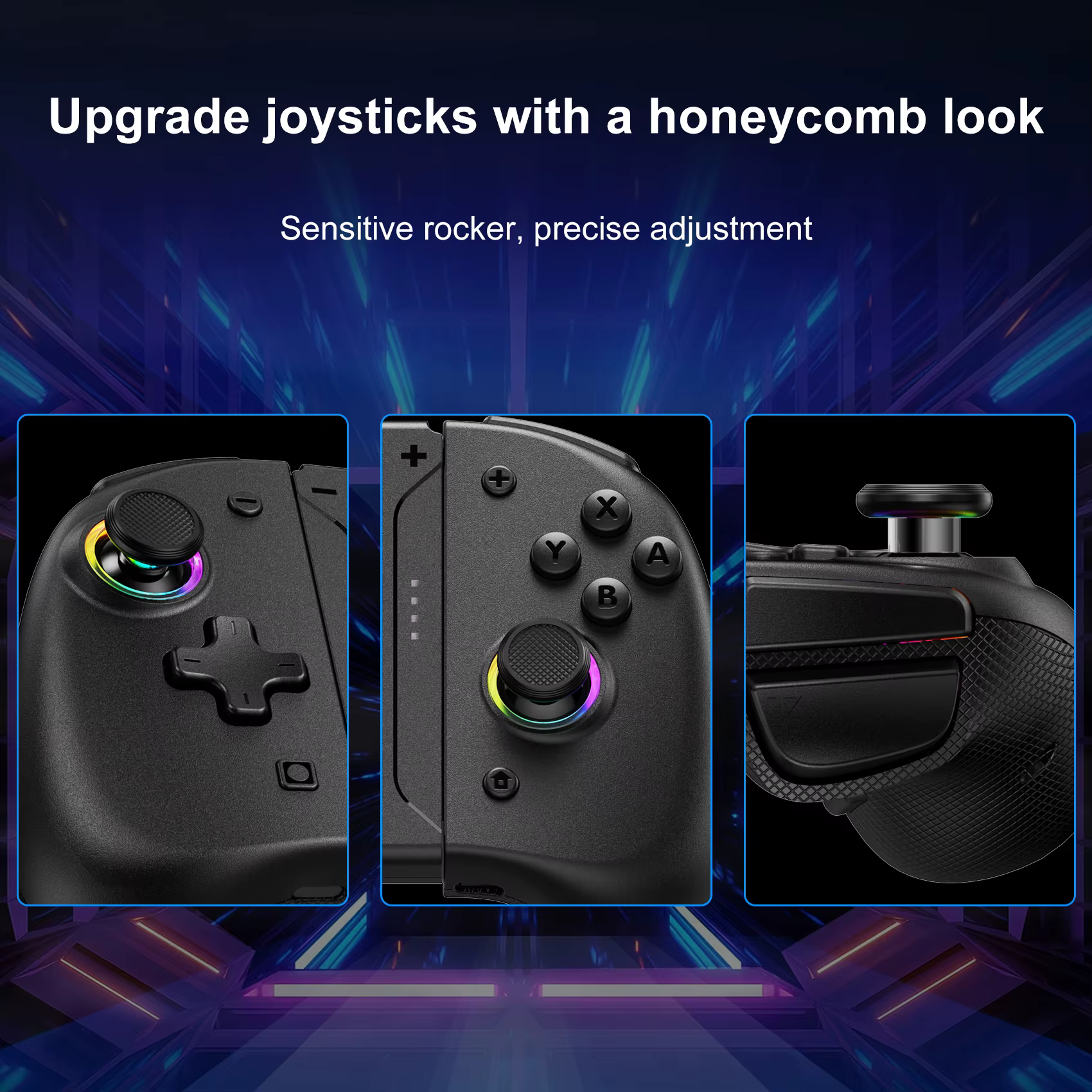 LinYuvo KS37 Joy-pad sans fil météore pour interrupteur/interrupteur OLED, avec gyroscope Programmab