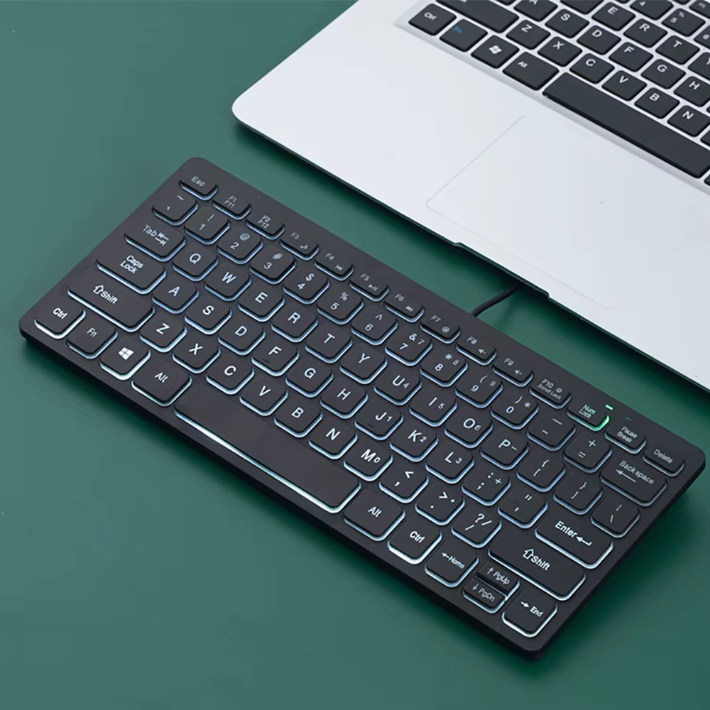 Mini clavier filaire rétro4.2, 78 touches, petit ordinateur portable, externe, portable, ultra-mince