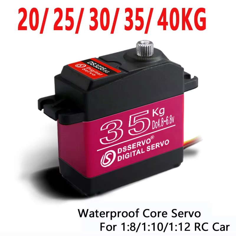 1X Servo étanche 20Kg 25Kg 30Kg 35Kg 40Kg servo haute vitesse engrenage métallique Servo numérique R