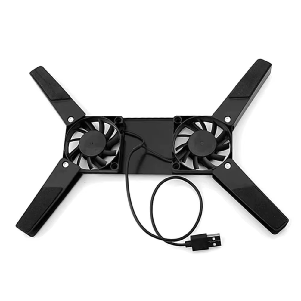 Refroidisseur d'ordinateur portable portable de haute qualité, pliable, avec double ventilateur, sil
