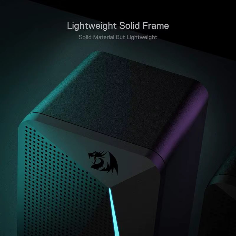 Redragon GS510 Waltz RGB haut-parleurs de bureau, haut-parleur stéréo pour ordinateur PC 2.0 canaux