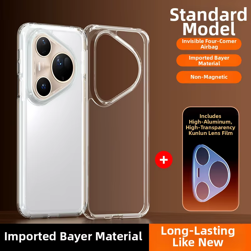 Coque transparente pour Magsafe pour Huawei Pura 80 70 Pro Pro+ Ultra avec anneau magnétique et supp