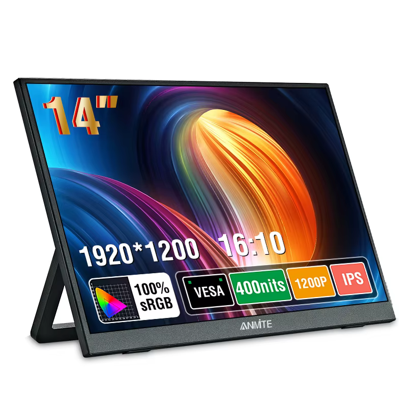 Moniteur tactile Portable de 14 pouces, Non tactile en option, pour ordinateur de jeu 16:10 400cd/m2