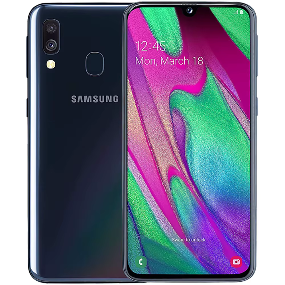 Samsung Galaxy A40 téléphone intelligent Android Version mondiale 5.9 pouces AMOLED 1080*2340 25MP S