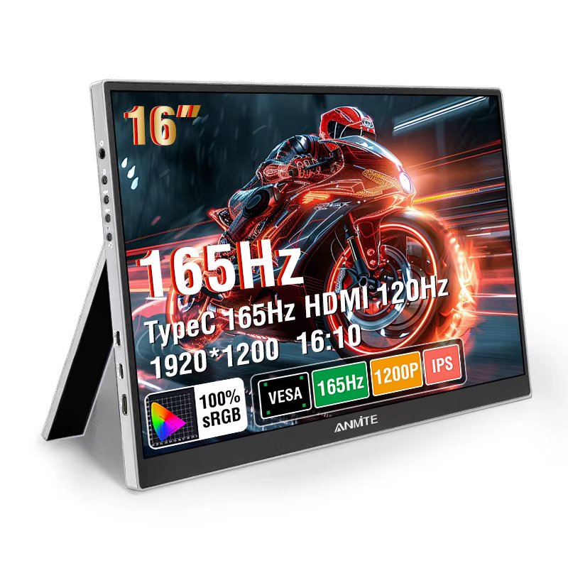 Moniteur portable 16 pouces 144 Hz, résolution 1920*1200, 100 % sRGB, luminosité 300 cd/m², adapté a