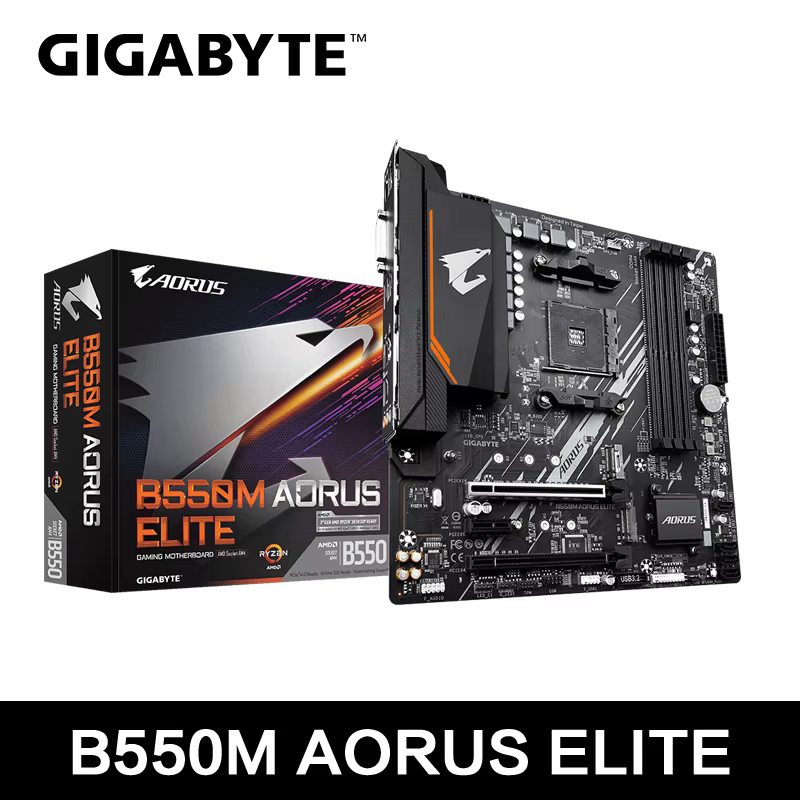 GIGABYTE Nouvelle carte mère B550M AORUS ELITE Micro-ATX Socket AM4 pour processeur Ryzen 5000 4000