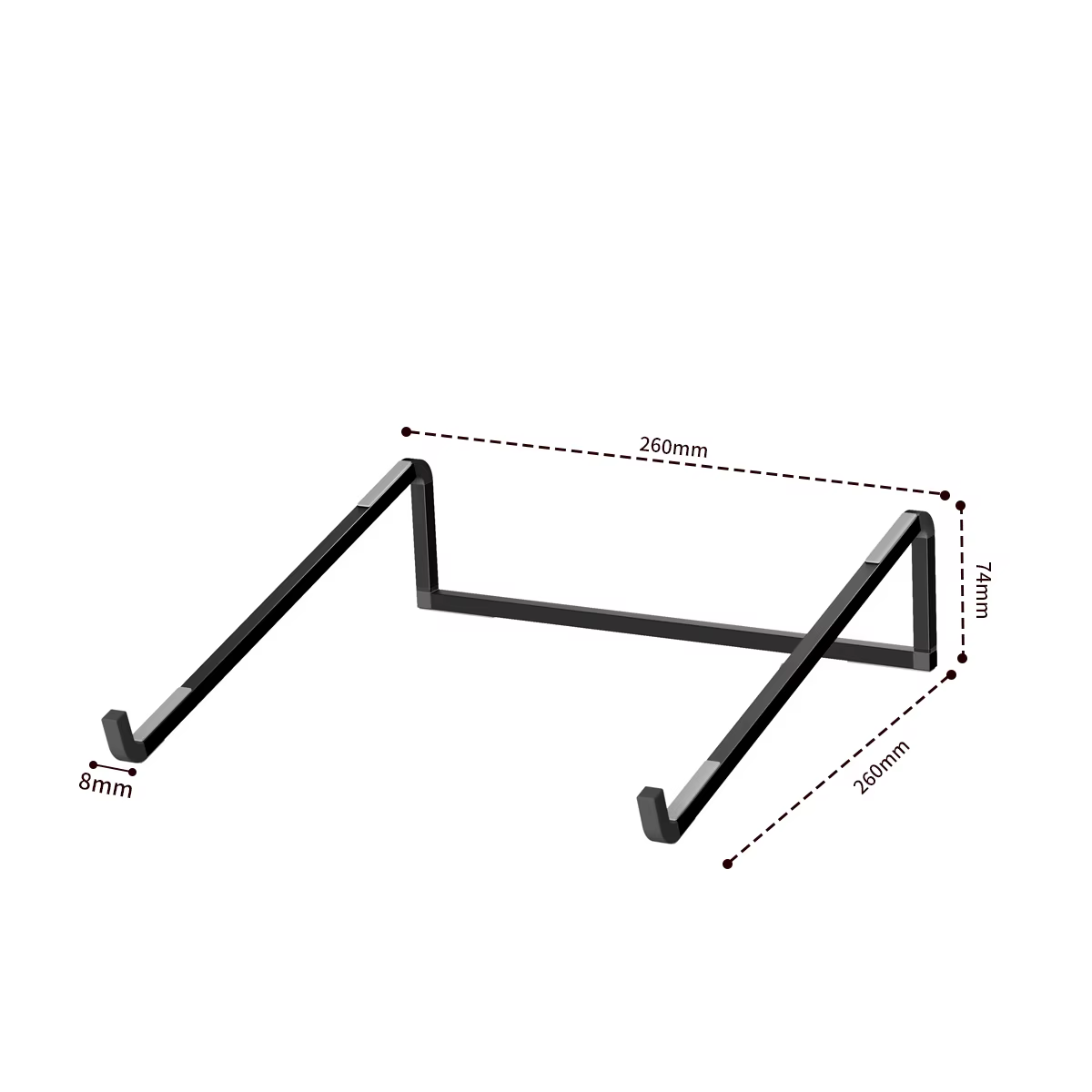 Support d'ordinateur portable pour ordinateur portable pliable et réglable en aluminium, support de