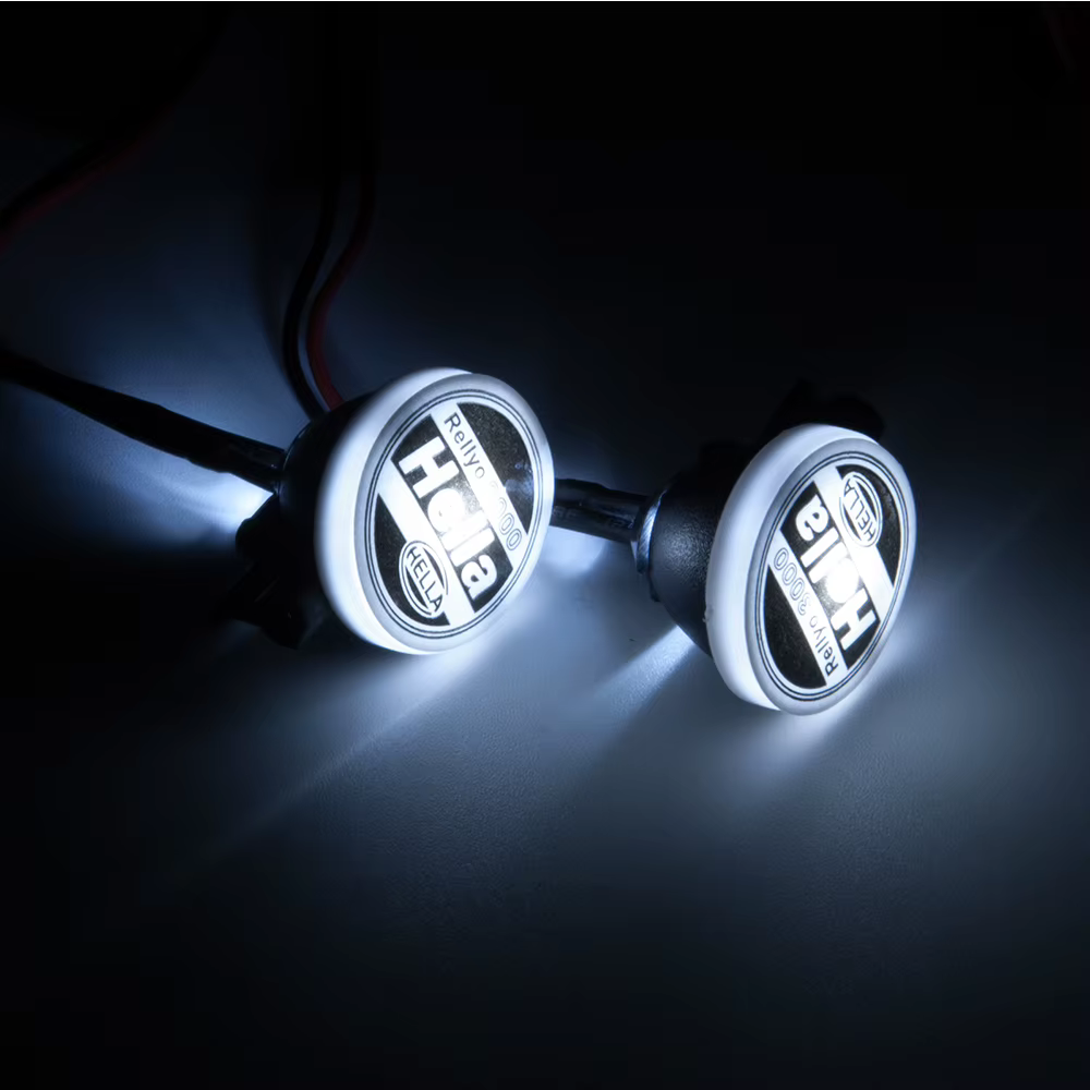 MIBIDAO 2/4LED RC voiture toit lumière ronde lampe projecteur pour 1/10 Axial SCX10 II 90046 TRX4 Ta