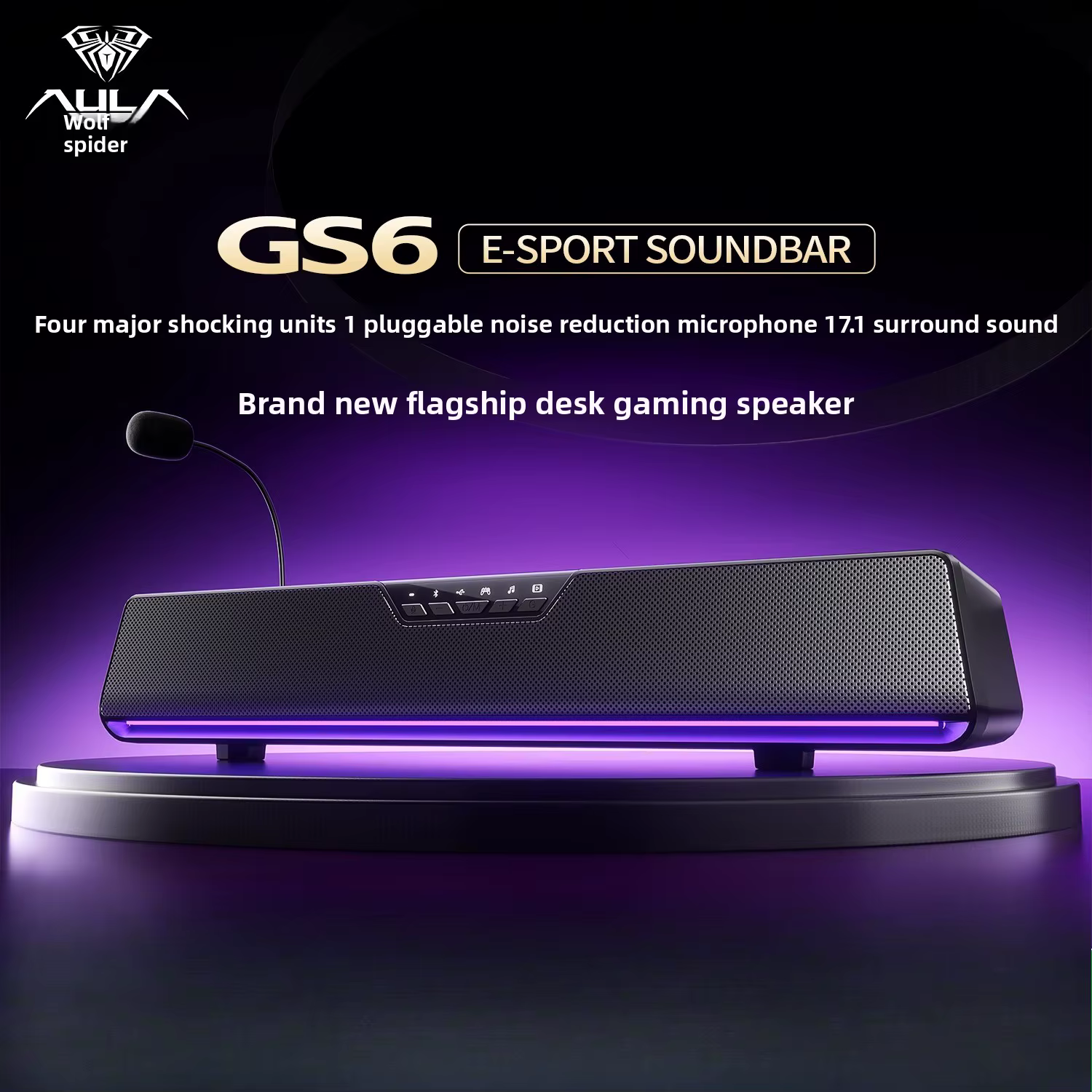 AULA GS6Pro Esports haut-parleur Bluetooth double mode configuration de bureau d'ordinateur avec Mic