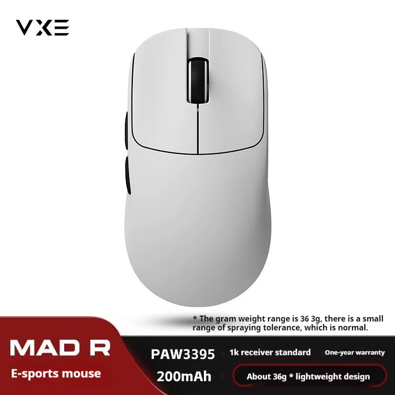 VXE R souris de jeu sans fil majeur PAW3395 capteur 26000DPI 55g léger ergonomique double Mode FPS E