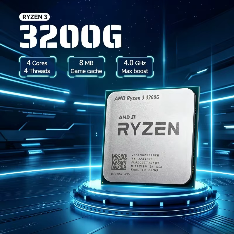 Processeur AMD Ryzen 3 R3 3200G 3,6 GHz Quad-Core 65W AM4 100% neuf et original, le meilleur process