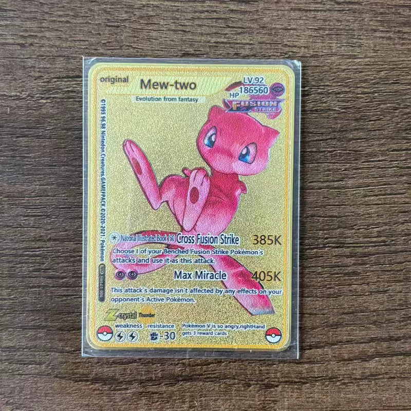 Cartes Métalliques Arceus Rayquaza Points, Cartes Super Métalliques Dorées Charizard, Cartes Anglais