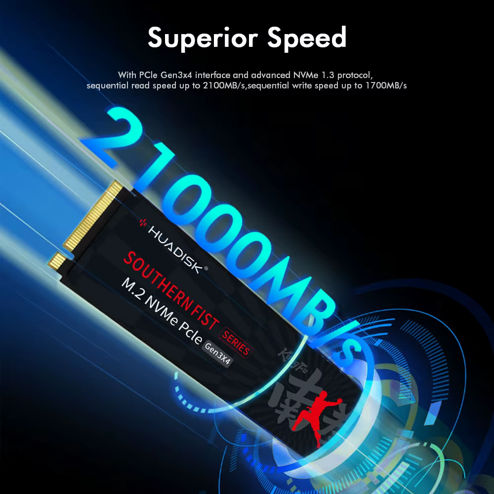 HUADISK SSD NVMe M2 1 to 512GB PCI-e 3.0X4 disque dur interne 2280 SSD 256GB 128GB disque SSD pour o