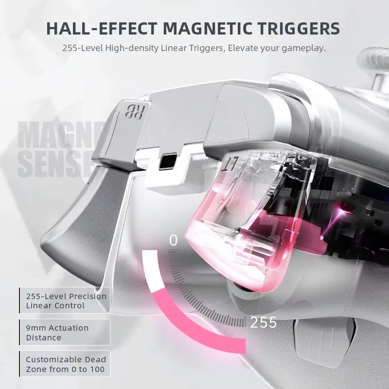 MACHENIKE G5Pro Max contrôleur de jeu avec station de charge RGB manette de jeu sans fil effet Hall