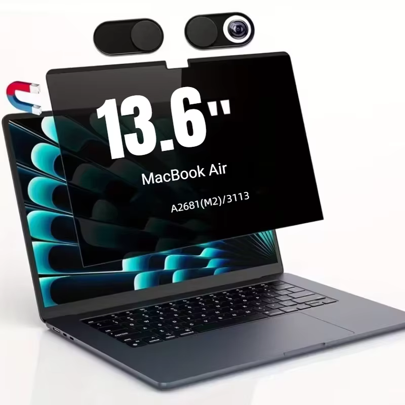 Filtre de confidentialité pour écran d'ordinateur portable 13,6 pouces 16:9 - Protection anti-reflet