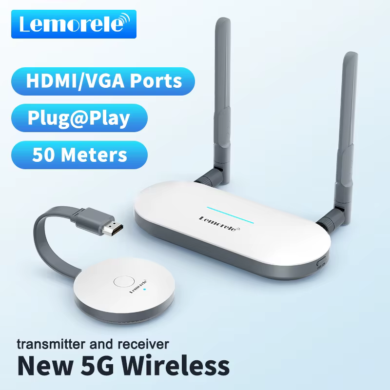 Lemorele – transmetteur vidéo HDMI sans fil et récepteur HDMI/VGA, adaptateur d'affichage, Dongle po