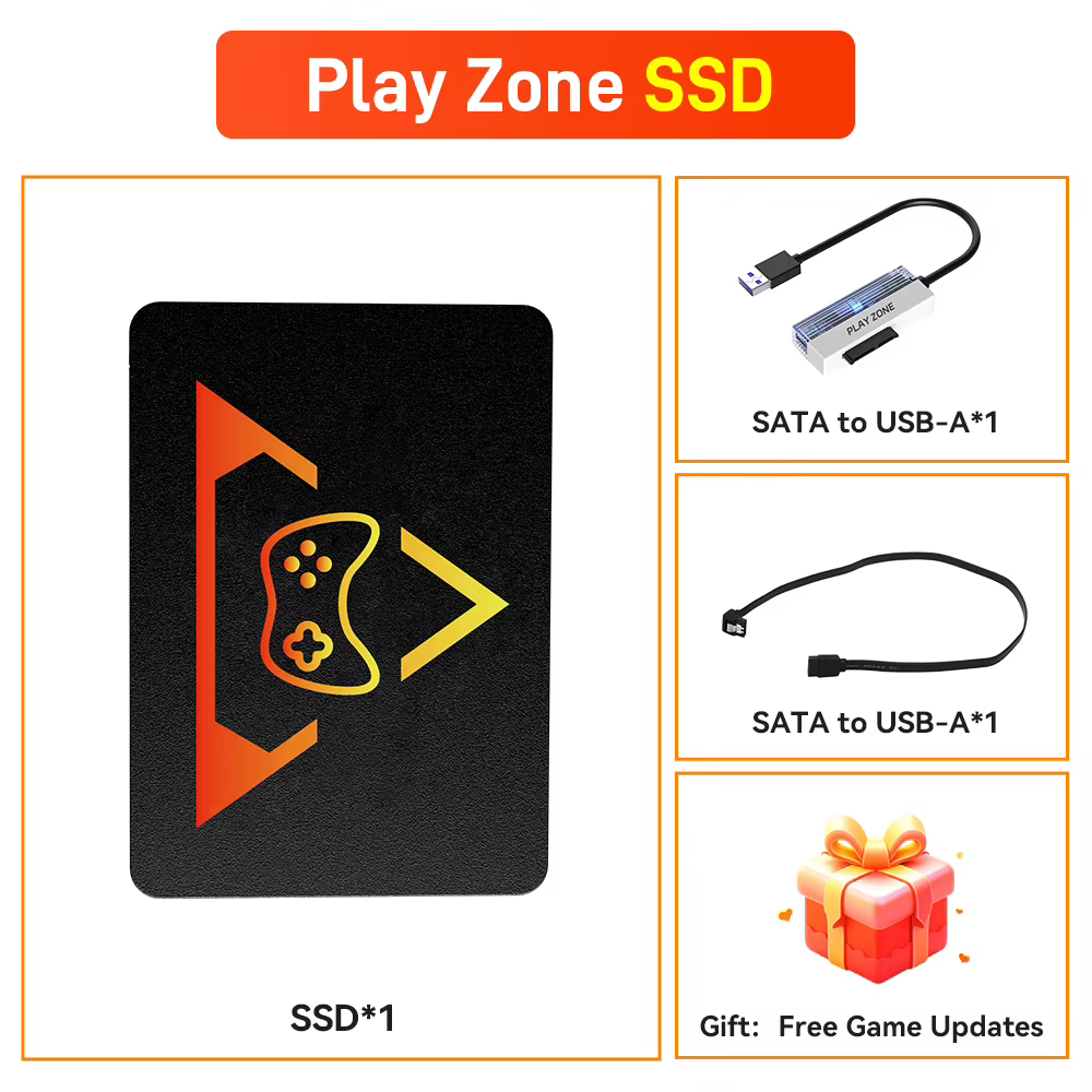 PlayZone-Consoles d'émulateur de jeu rétro portables, SSD pour PS5, PS4, PS3, Xbox, Switch, WII, Wpr