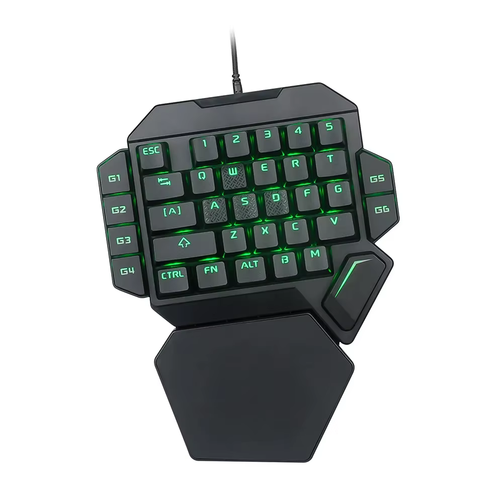 Mini clavier de jeu mécanique à une main K50 rvb rétro-éclairé Portable Mini clavier de jeu contrôle