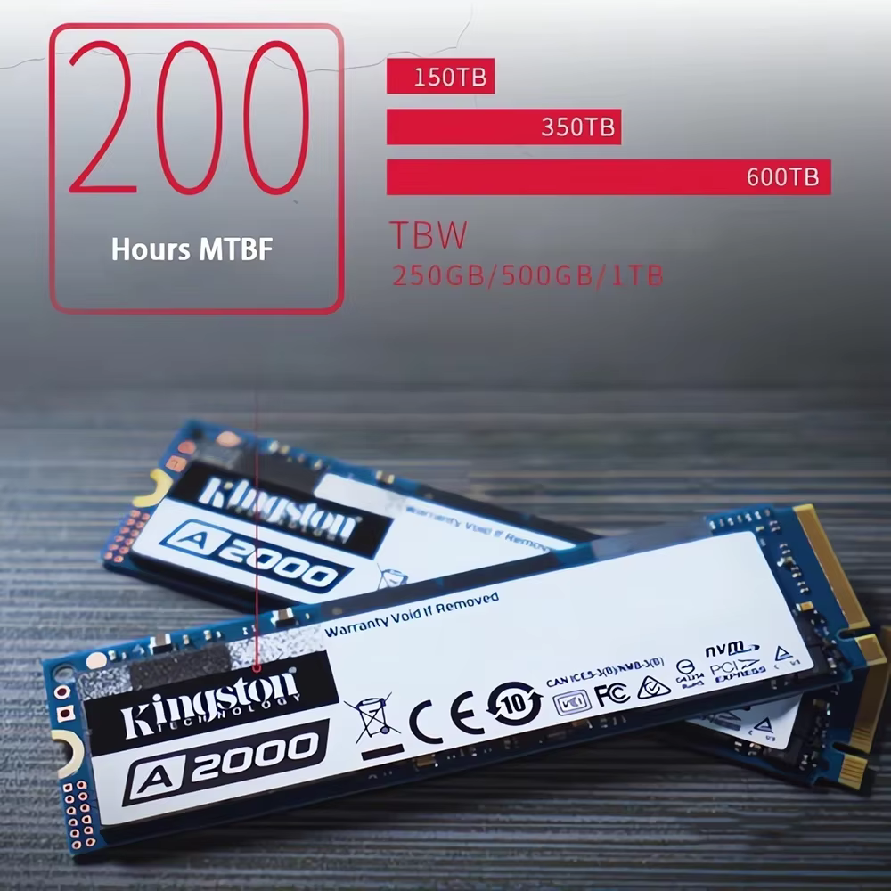 Kingston SSD A2000 NVMe PCIe M.2 2280 250GB 500GB 1TB disque dur interne à semi-conducteurs pour PC