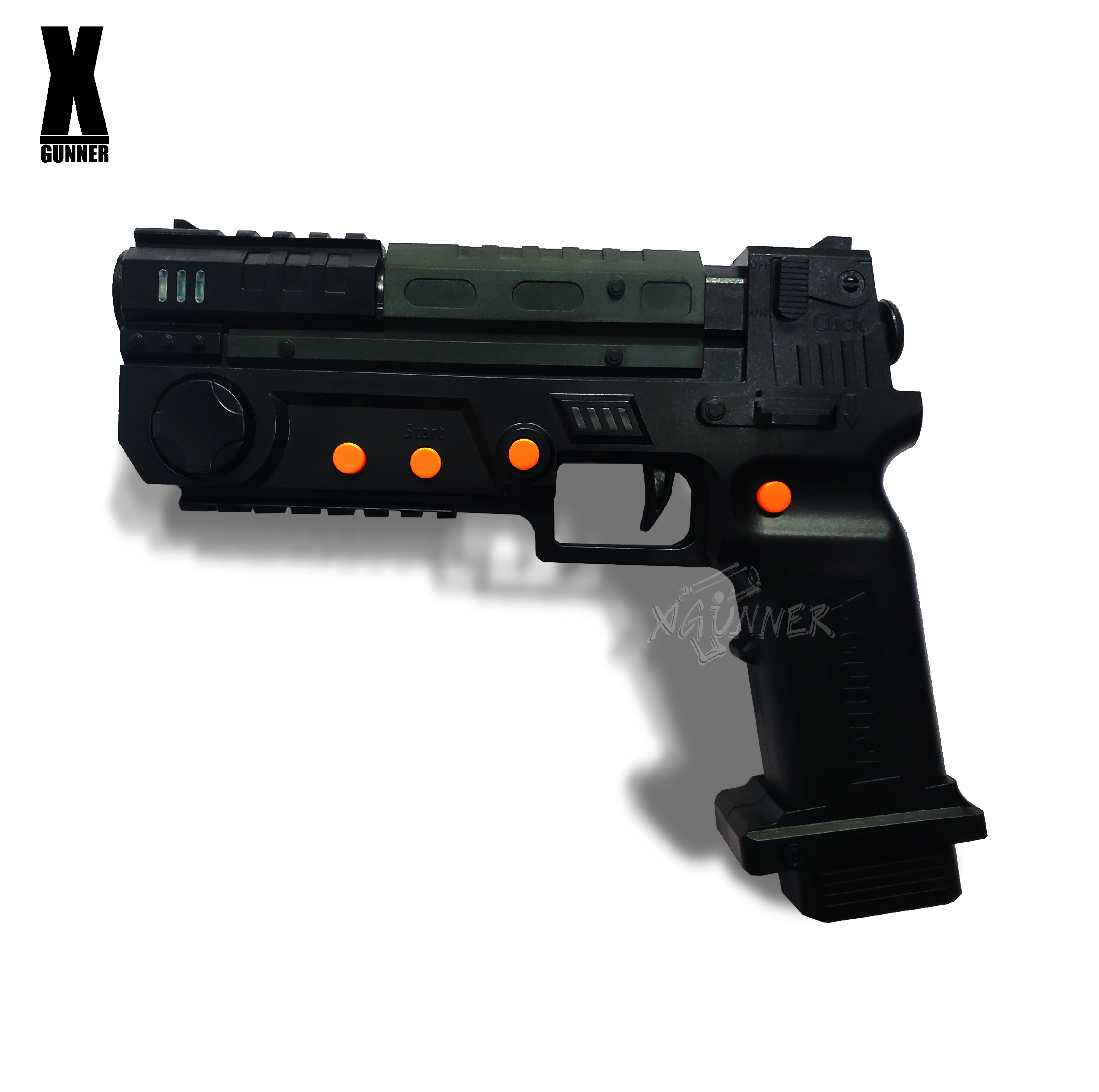 X-GUNNER XGUNNER 2.4G pistolet lumineux de jeu sans fil, pistolet lumineux sans fil, pistolet somato