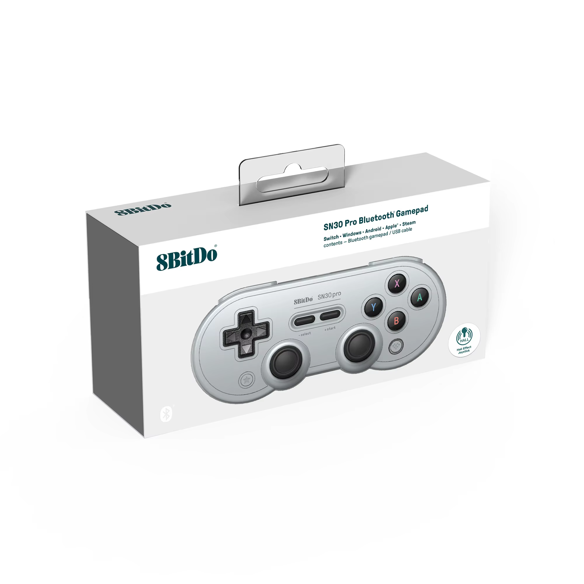 Manette de jeu sans fil Bluetooth 8Bitdo SN30 Pro avec effet Hall pour Switch 2, MacOS, Android, Ras