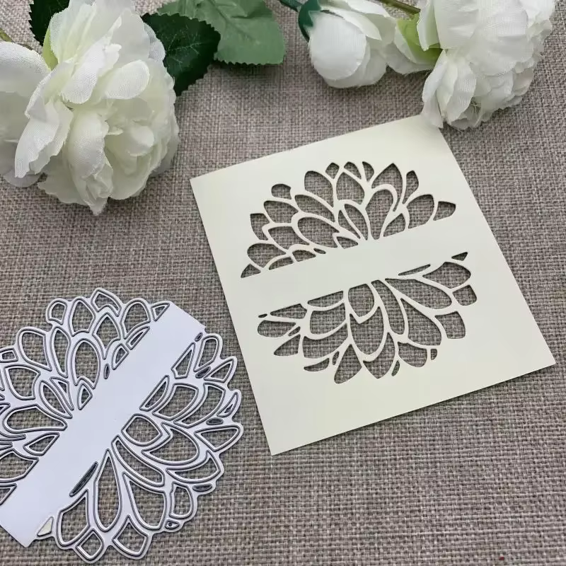 Matrices de découpe en métal pour la décoration de cartes florales, pour scrapbooking DIY, gaufrage 