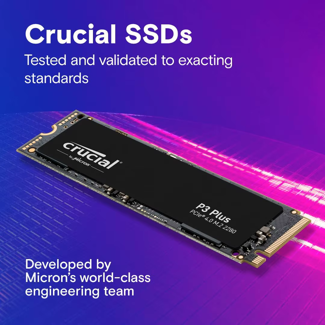 Disque dur interne Crucial P3 Plus 1 To 2 To PCIe Gen4 NVMe M.2 SSD (paquet OEM) et NVME crucial 228