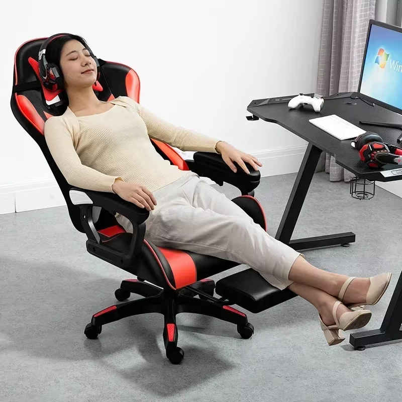 Chaise de Gaming Ergonomique et Confortable, Mobilier Multifonctionnel pour Ordinateur, Bureau et Ma