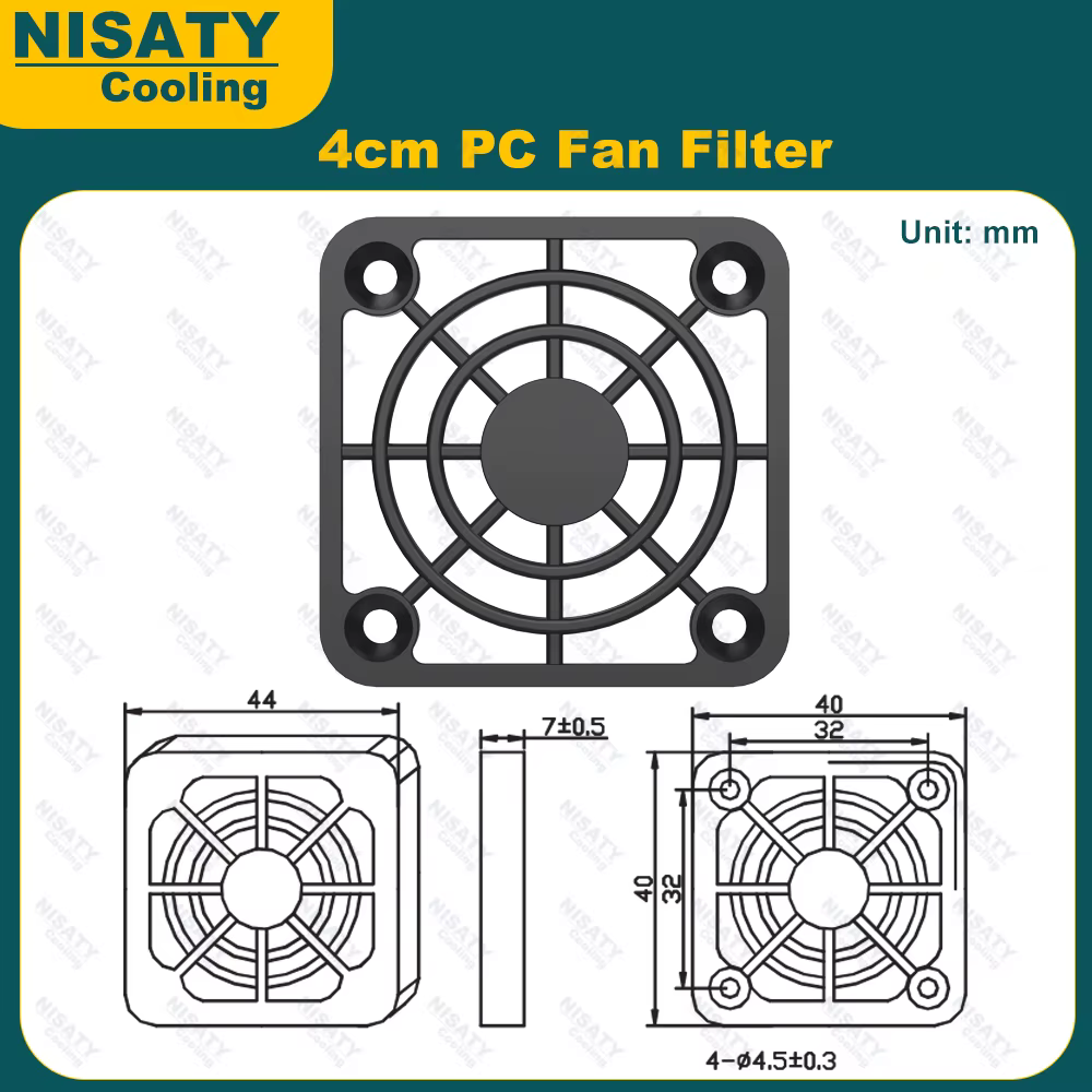 2 pièces léger PC ventilateur filtre à poussière écran 40mm 50mm 60mm 80mm 90mm120mm plastique anti-