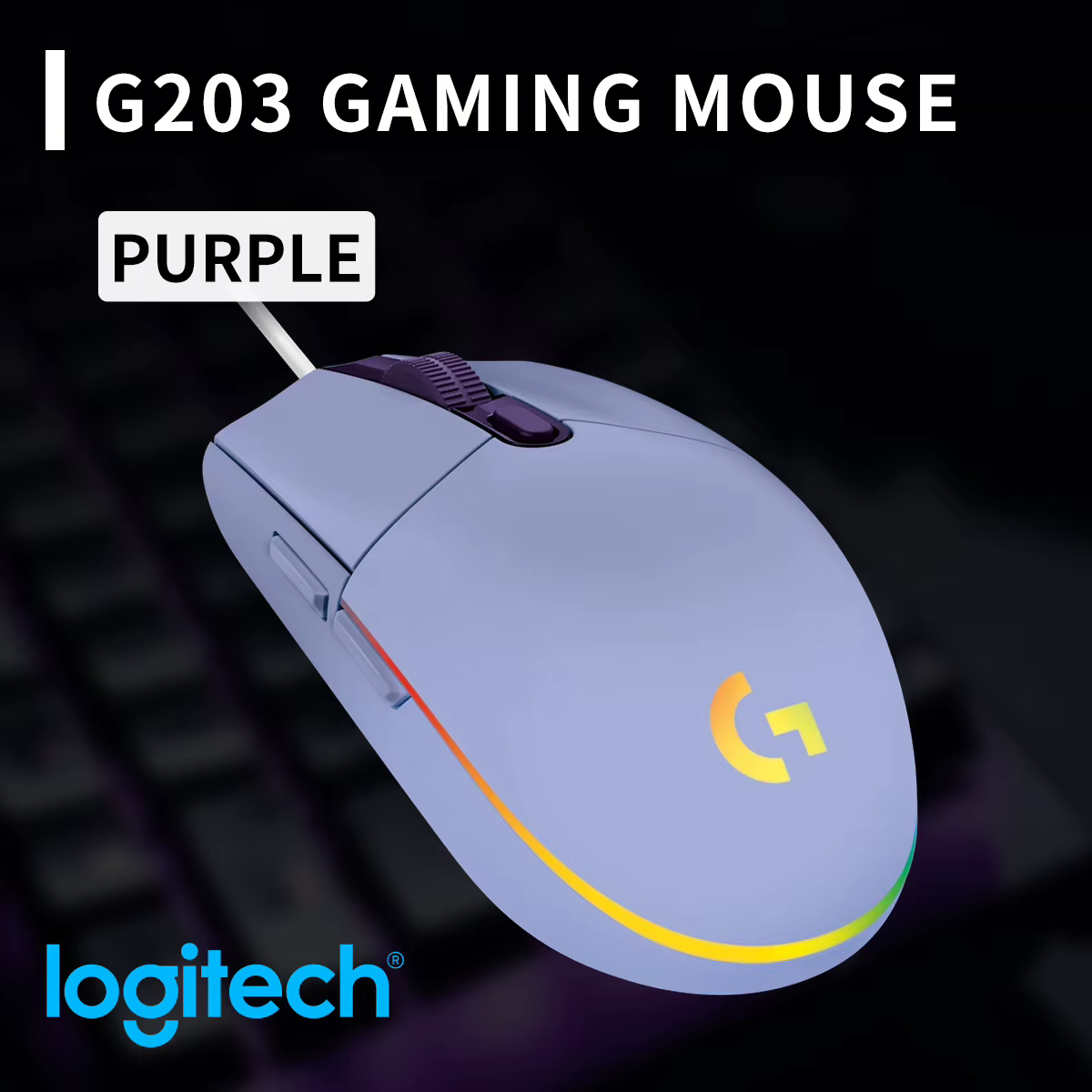 Souris de jeu Logitech G203 pour PC, PS4, Xbox, configuration de jeu