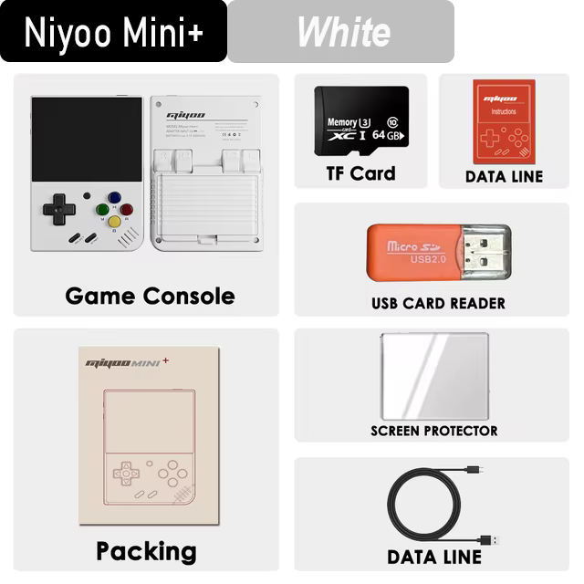 MIYOO-Console de jeu Mini Plus rétro portable, émulateur de jeu classique, système Linux, écran IPS