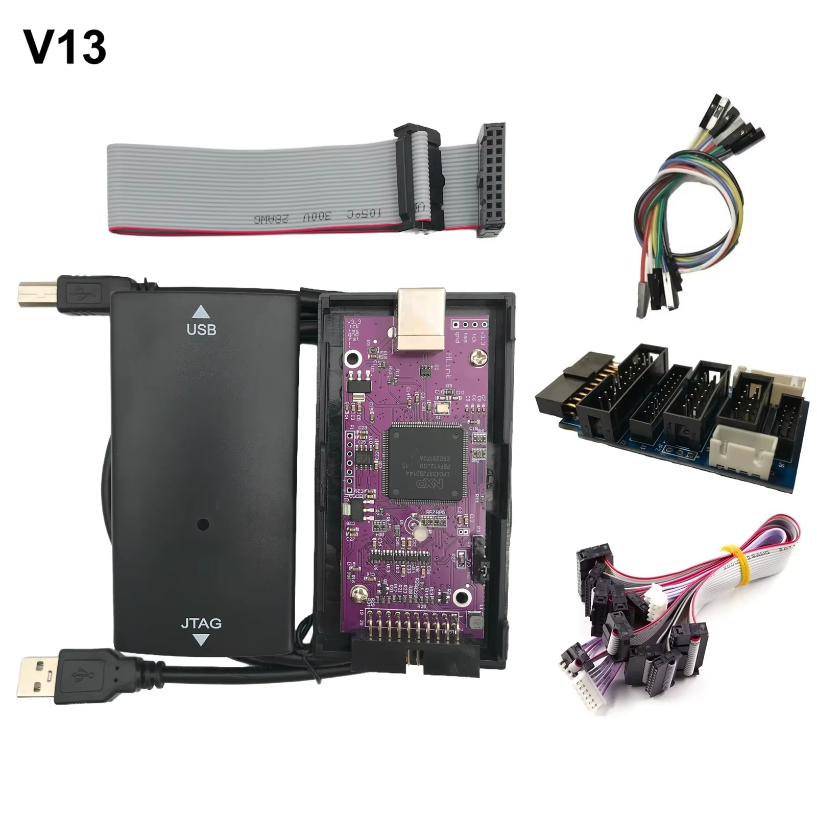 Pour J-LINK 13 JLink V13 J LINK V13 émulateur débogueur Jtag Swd programmeur ARM STM32 MCU outil de 