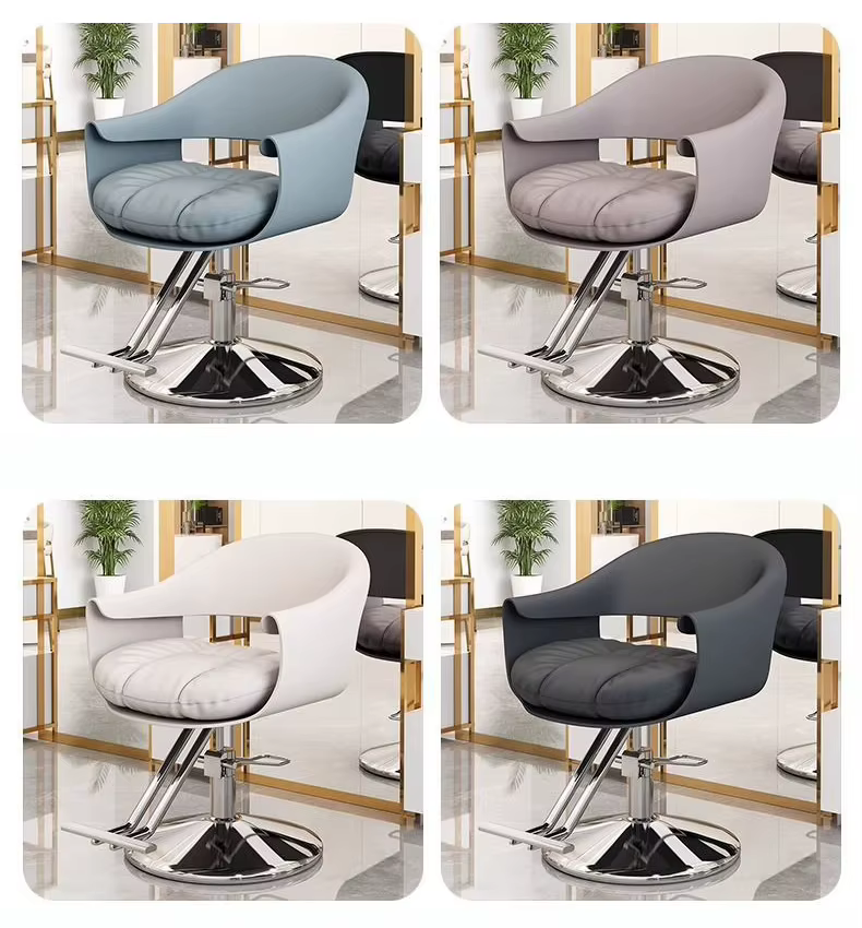 Chaise de coiffure moderne en cuir et acier de haute qualité, avec plusieurs Options de couleurs, me