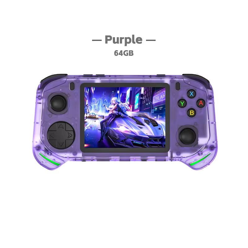 Console de jeu Portable rétro RX6H, système Linux, écran IPS de 3.5 pouces, lecteur vidéo de poche P