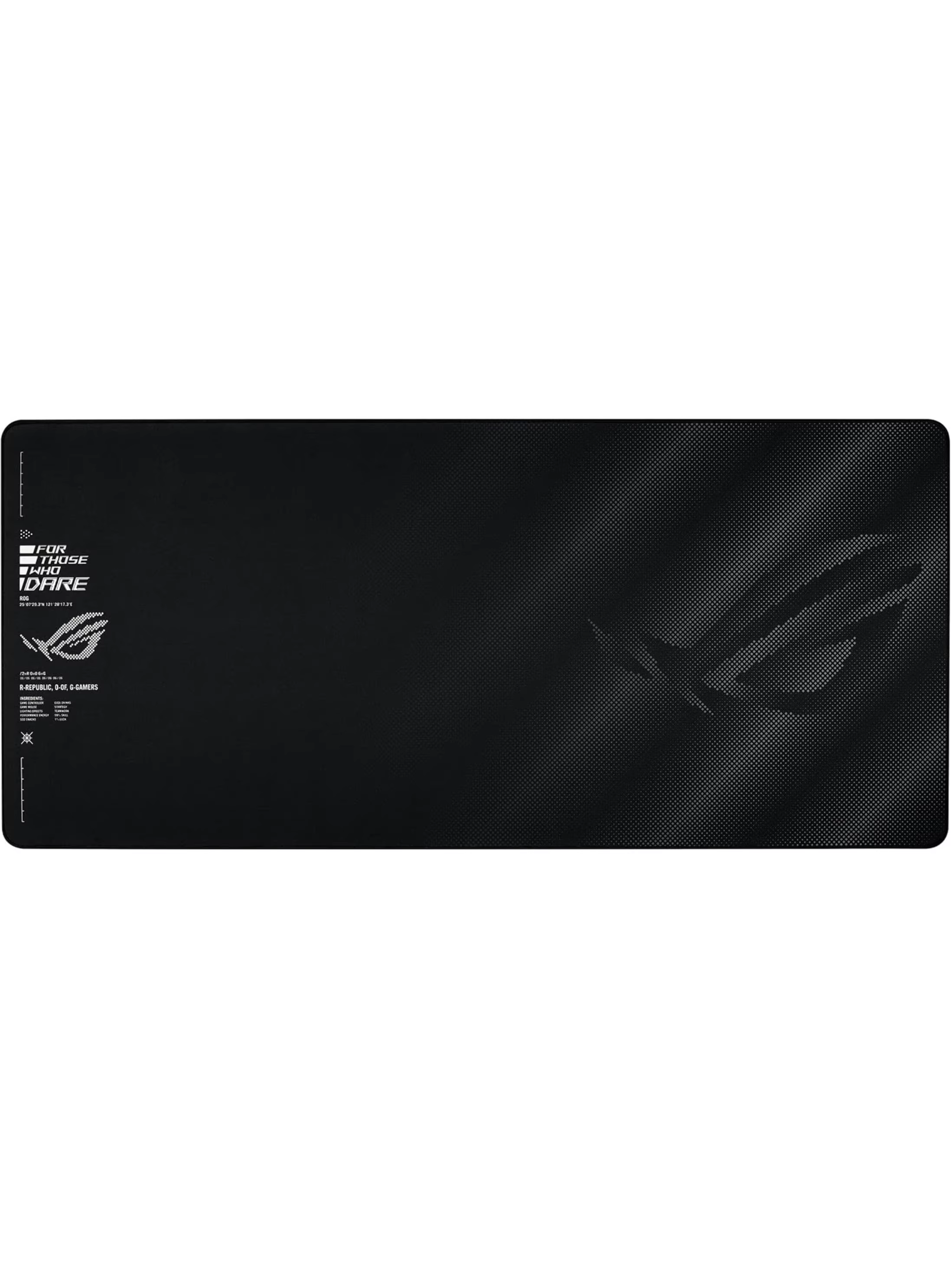 Tapis de souris de jeu ASUS ROG, tissu de refroidissement avancé, surface en tissu 1,5 fois plus lis