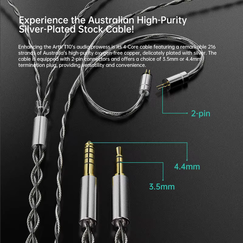 ARTTI T10 écouteurs intra-auriculaires HiFi moniteurs IEM filaires pilote planaire 14.2mm basses tex