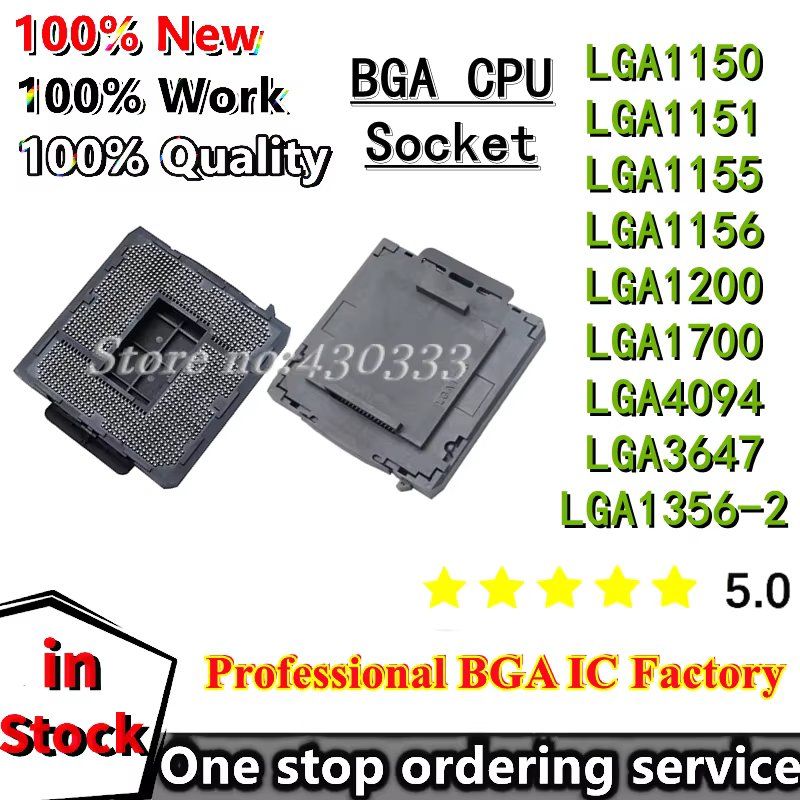 BGA CPU Socket LGA 1150 1151 1155 1156 1200 1700 1356-2 3647 4094 pour carte mère support de soudure