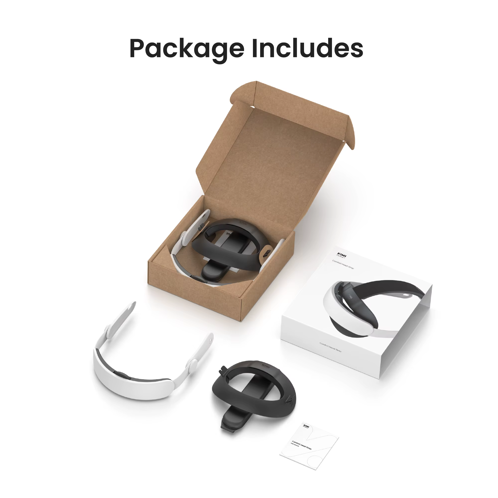 KIWI design K4 sangle de tête confortable Compatible avec Quest 3/Quest 3S Elite Strap VR accessoire