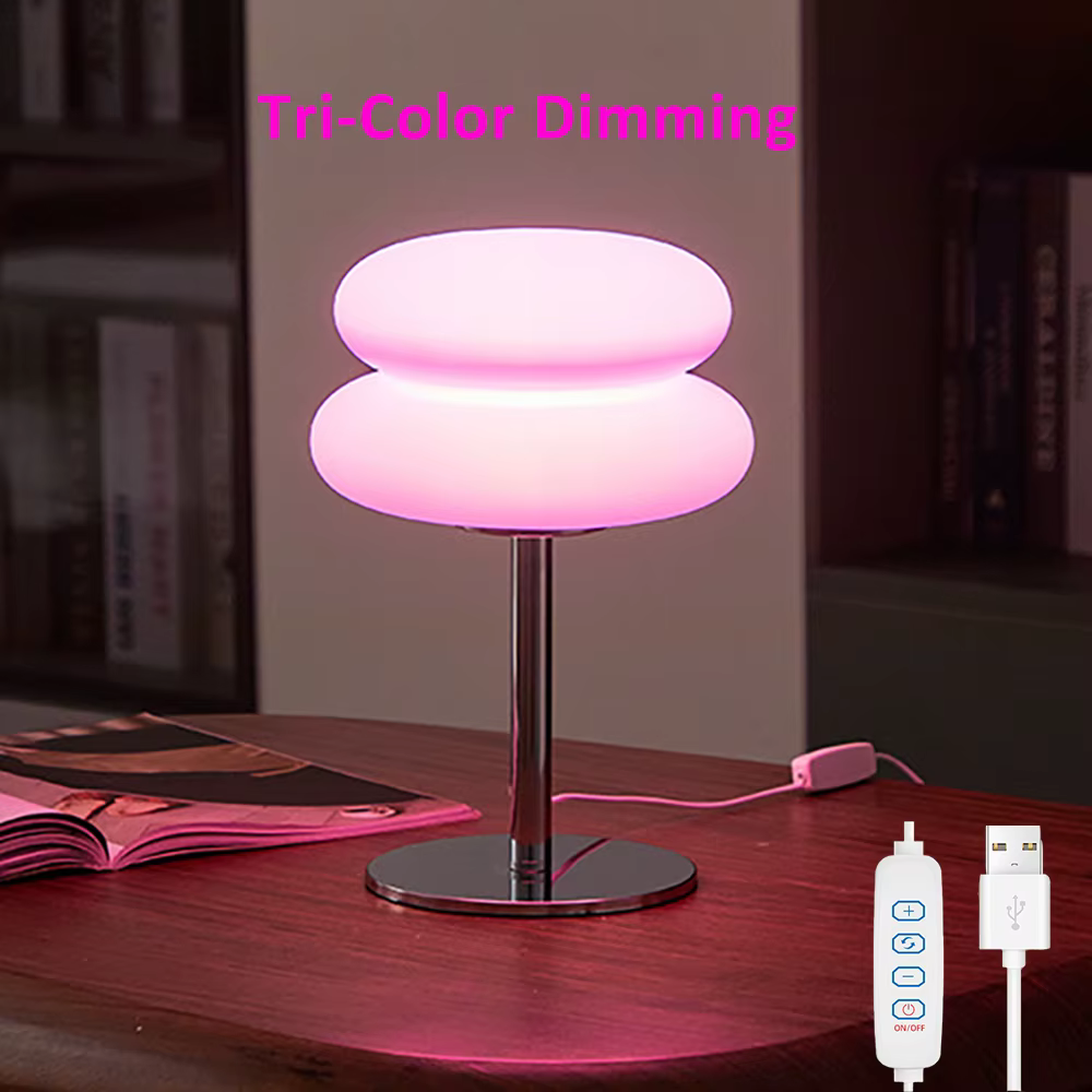 Bauhaus lampe de table abat-jour en plastique chambre chevet salon lampe champignon nordique 9 nivea