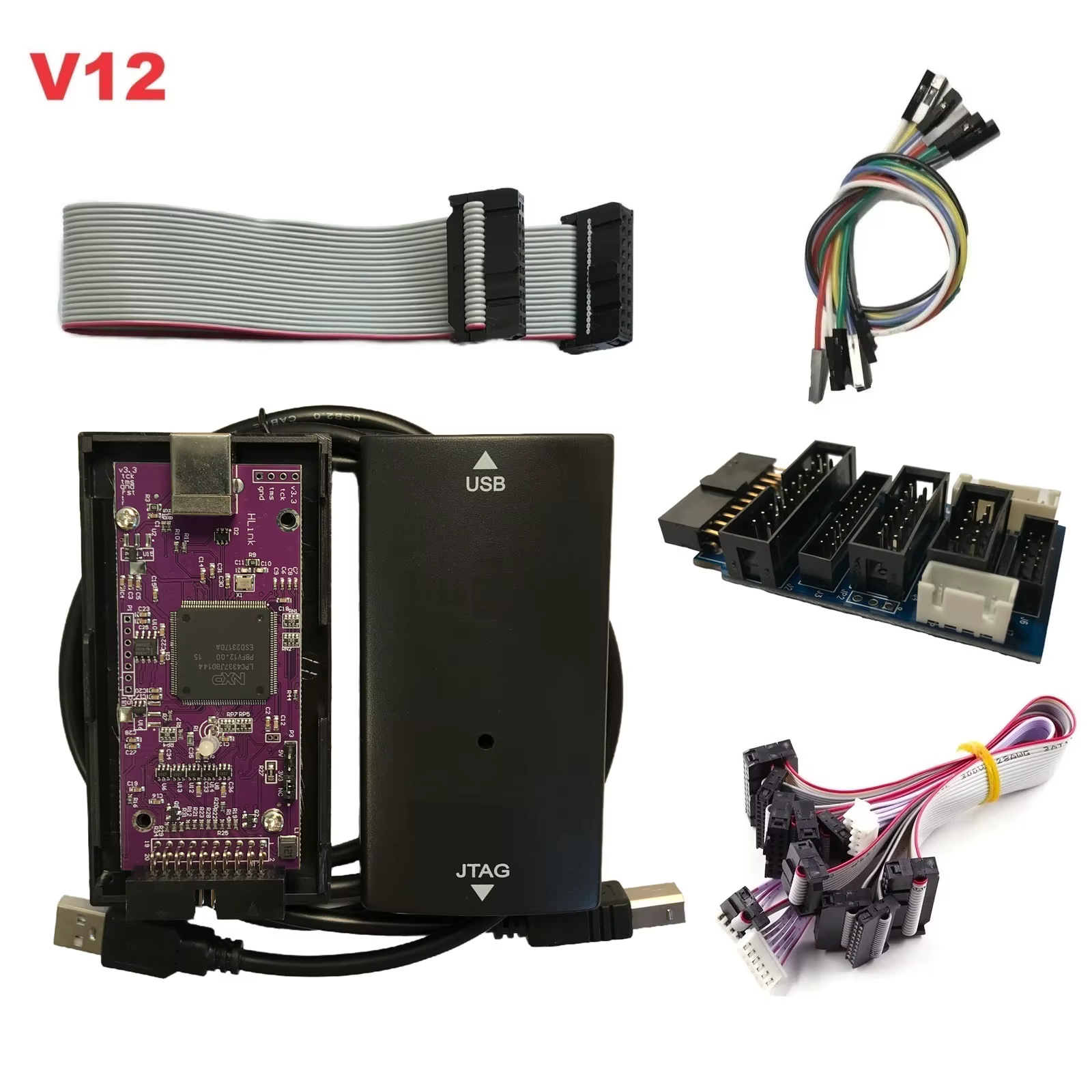 Pour J-LINK JLink V12 J LINK V12 émulateur débogueur Jtag Swd programmeur ARM STM32 MCU débogage out