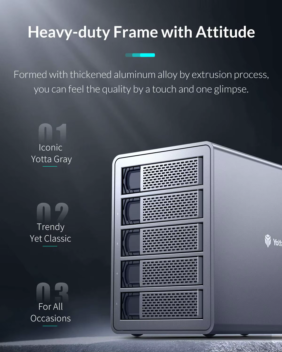 Yottamaster boîtier de disque dur externe RAID 5 baies 2.5 "3.5" SATA HDD SSD boîtier Mode RAID Supp