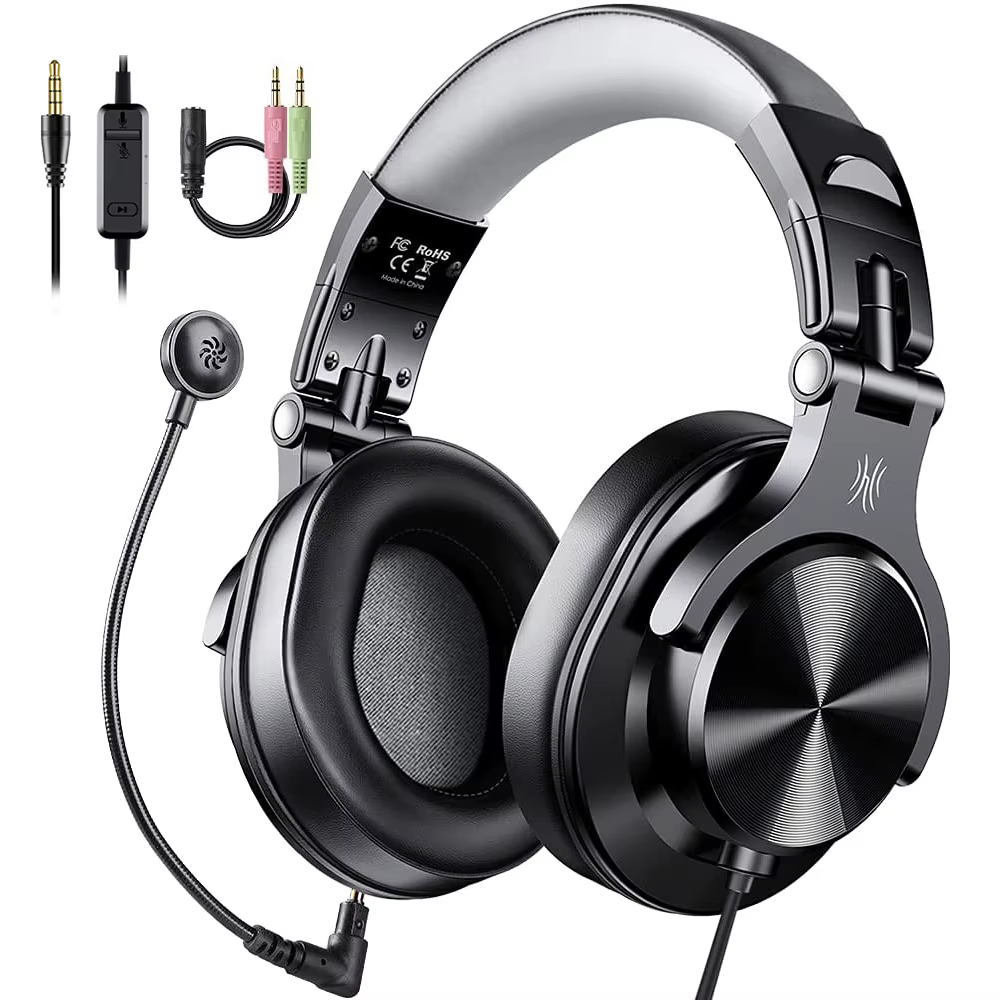 Oneodio – casque gaming de jeu filaire 3.5mm sur l'oreille avec Microphone détachable pour PC, ordin