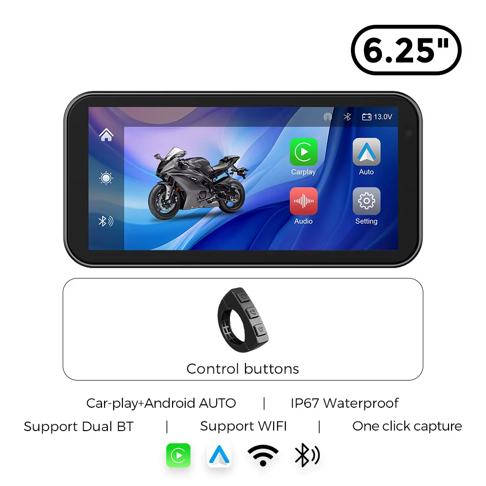 Enregistreur de conduite DVR automatique étanche pour moto, prise en charge de la navigation GPS, Ca
