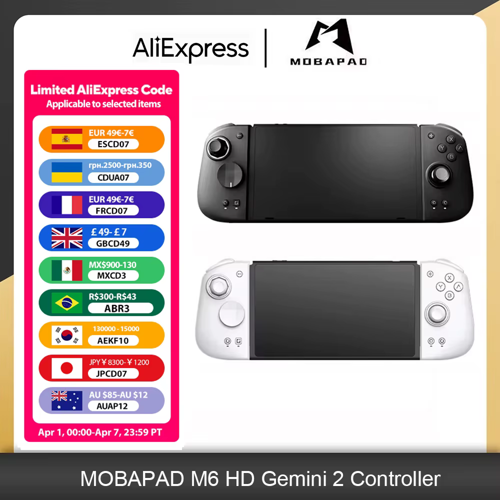 Manette Mobapad M6 Gemini pour Nintendo Switch avec contrôleur à effet Hall, vibration HD pour conso