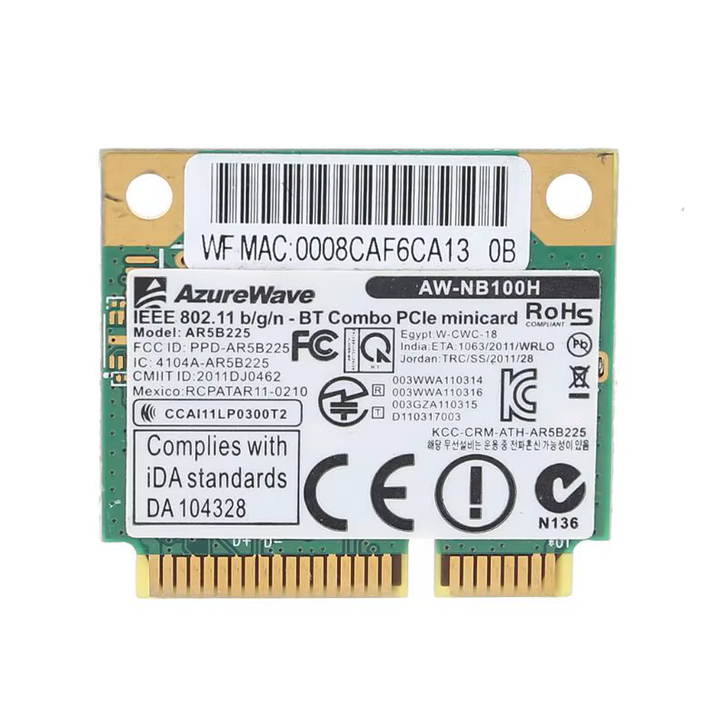 Carte Wifi sans fil BT4.0 Wlan AW-NB097H AW-NB100H AW-NB126H AR9485 AR3012 AR5B225 300Mbps demi-Mini