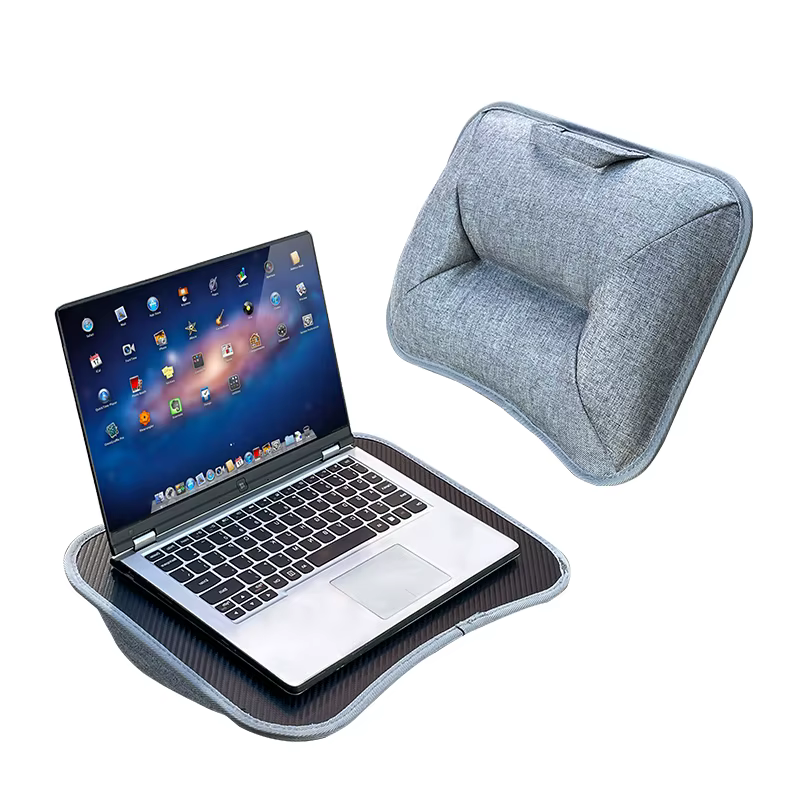 MUMUCC Bureau d'ordinateur portable multifonctionnel avec coussin et rempli de particules de mousse,